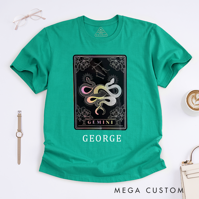 Personalized Tarot Lovers  Zodiac Card T-shirt Gift For Womens Mens Unisex