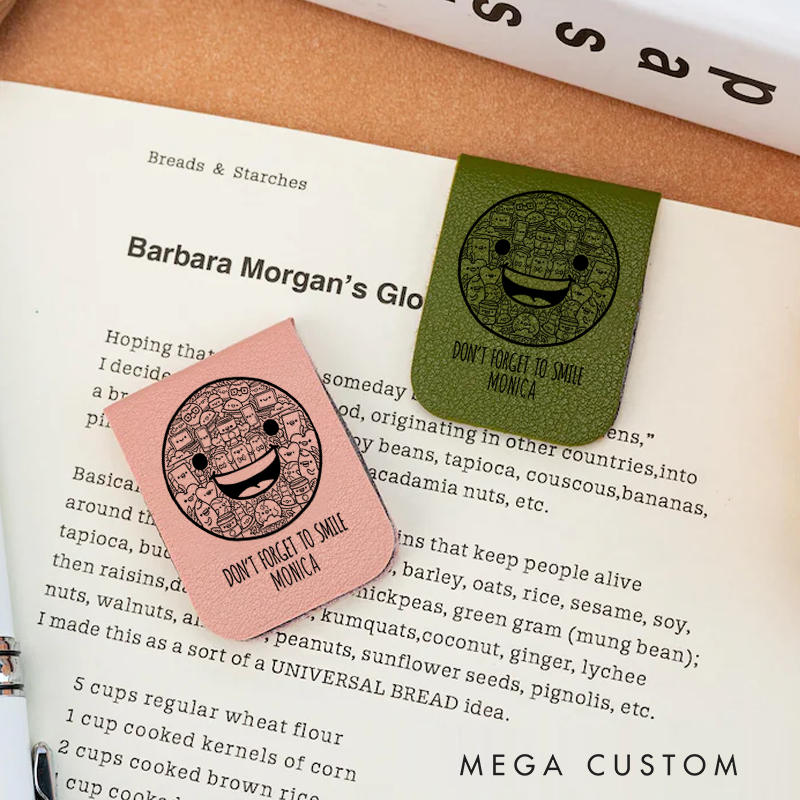 Personalised Leather Magnetic Bookmark for Nurse Dentisit Don't Forget to Smile Design Cute Bookmark Gift Book Lover Gift 