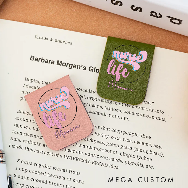 [Copy]Personalised Leather Magnetic Bookmark for Nurse Life Design Cute Bookmark Gift Book Lover Gift 