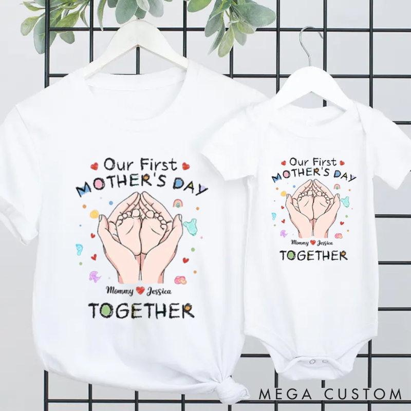 Personalized Together from Day One Our First Mother's Day Matching Outfit