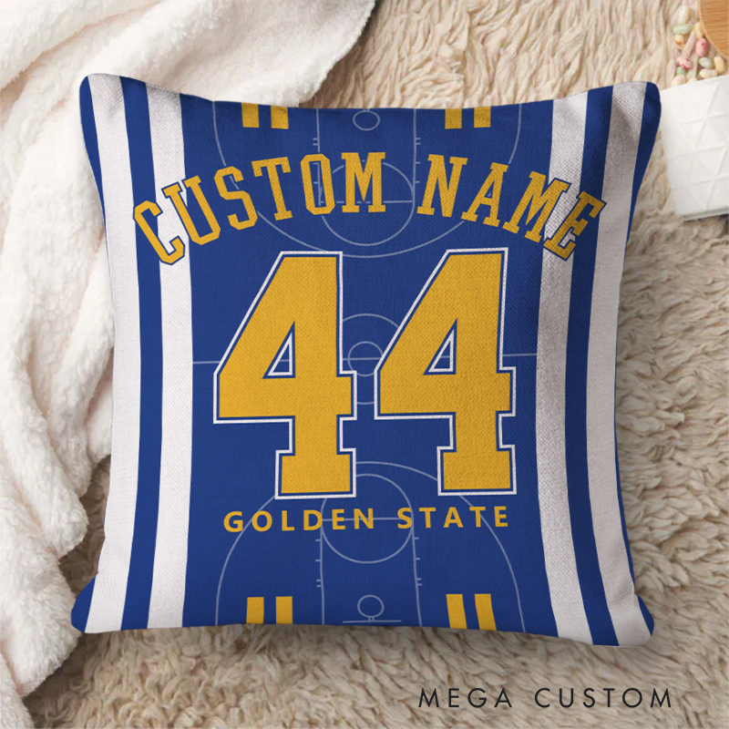 Personalized Custom Name Basketball Pillow with Jersey Number  