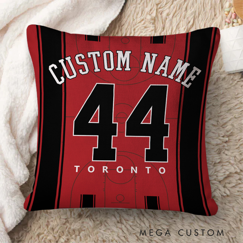 Personalized Basketball-Themed Cushion with Unique Court Graphics   