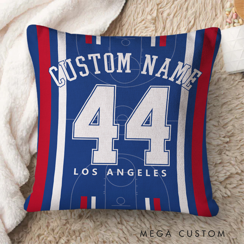 Personalized Team Spirit Basketball Pillow with Name and Number  