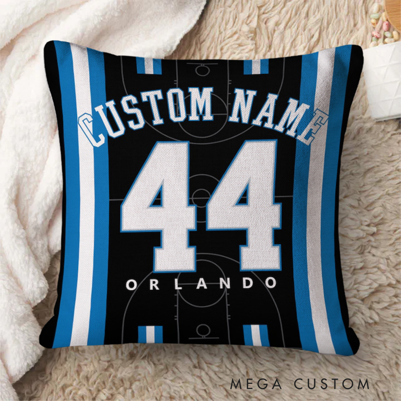 Personalized Basketball Cushion Featuring Your Name and Jersey Number
