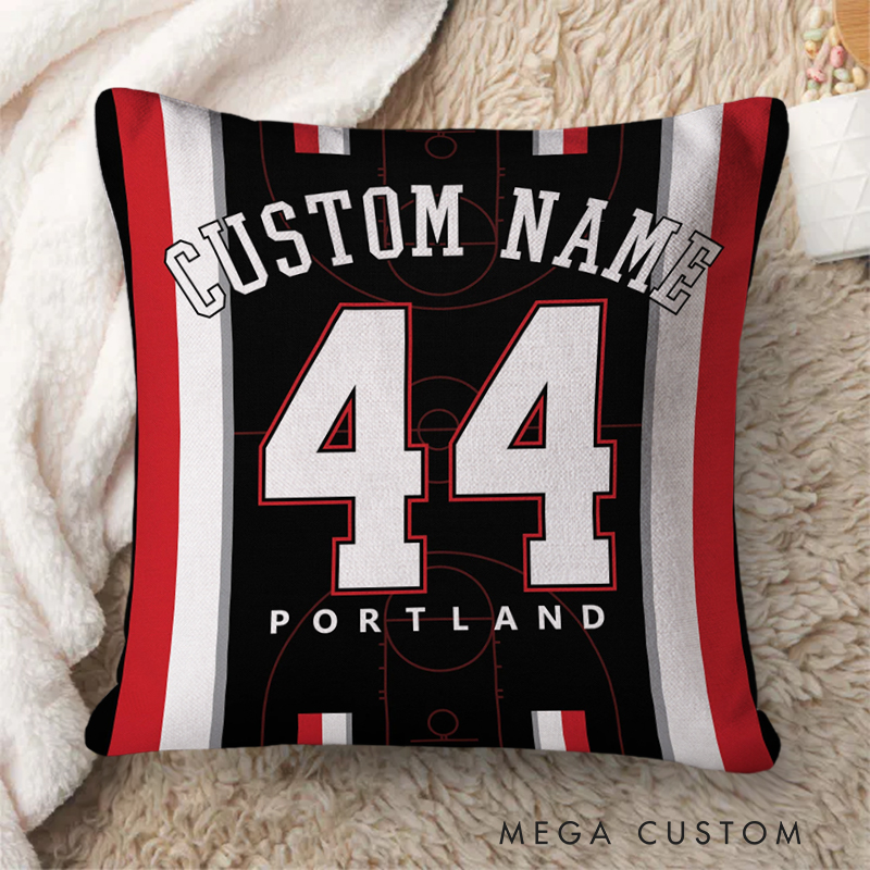 Personalized Name and Number Basketball Pillow for Fans  
