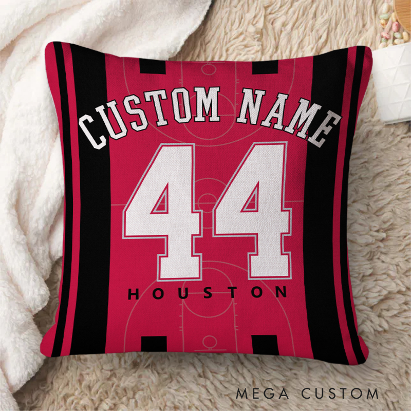 Personalized Basketball Fan Cushion with Your Name and Number  