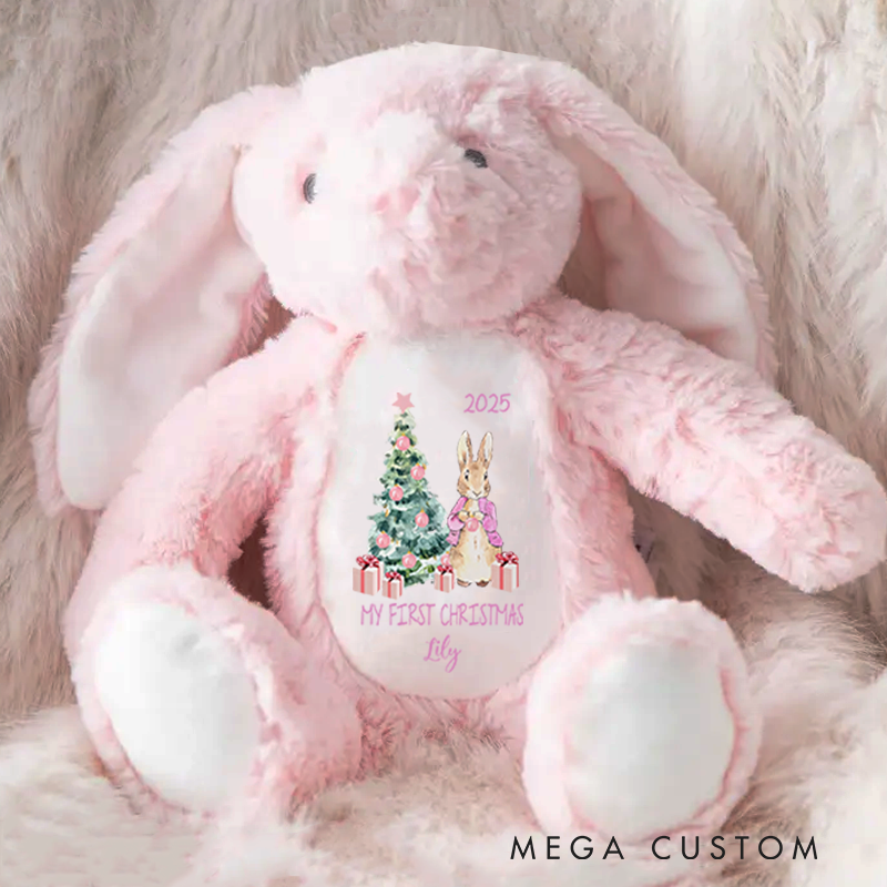 Personalised New Baby Soft Toy Rabbit Birth Announcement Gift Baby Easter Gift