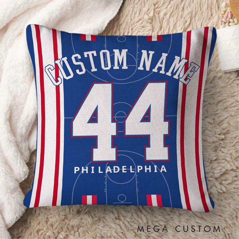 Personalized Basketball Pillow for Players and Fans Custom Text