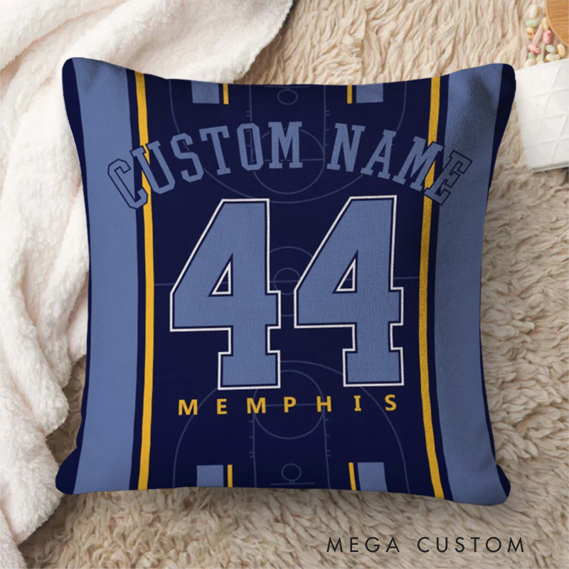 Personalized Basketball Game Day Pillow with Your Name and Number