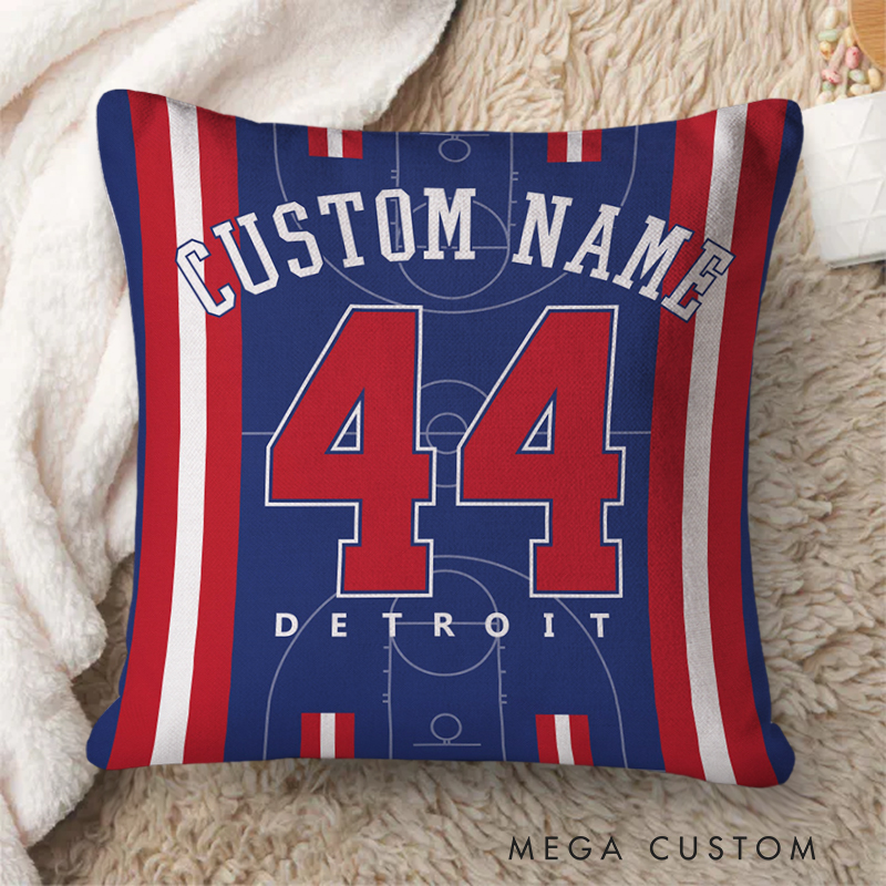 Personalized Court Design Basketball Pillow with Your Unique Details  