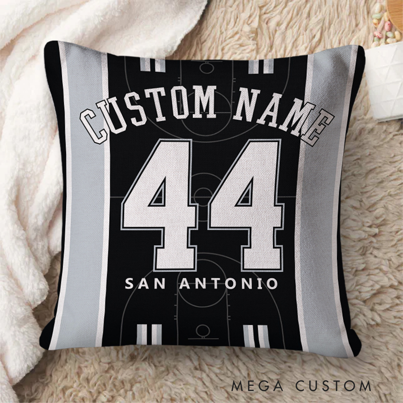  Personalized Basketball Player Cushion with Custom Team Details  