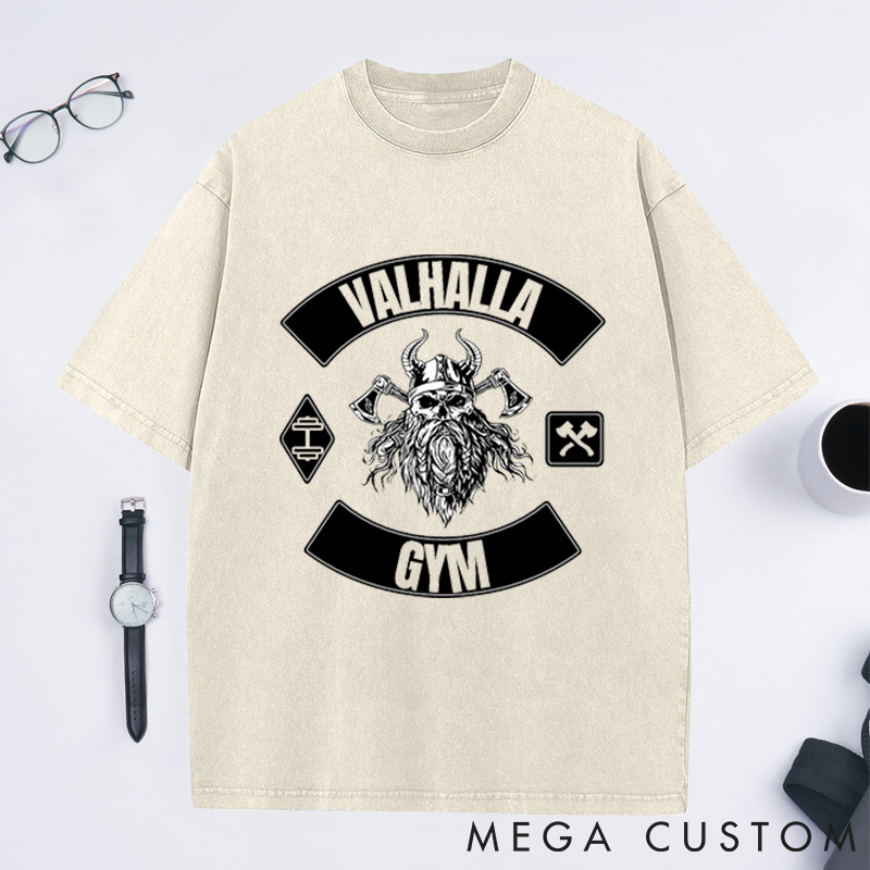 Personalized Retro Fitness Washed T-Shirts with Warrior Strength Design for Fitness Enthusiasts Bodybuilders and Gym Lovers