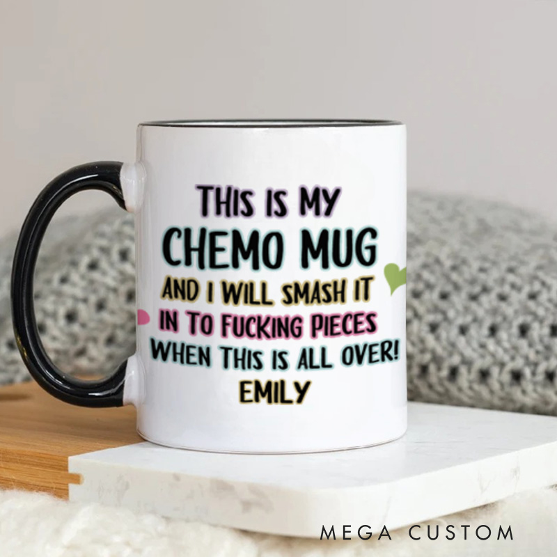 Personalized This Is My Chemo Mug Breast Cancer Awareness Gift Support Gift