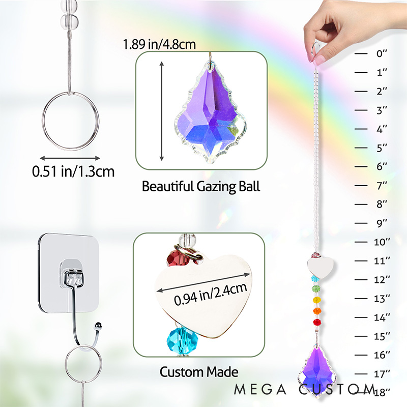Personalized Memorial Suncatcher Sympathy Gift Consolation Grief Loss of Baby Loved One Spouse Keepsake Crystal Rainbow Memorial Gifts