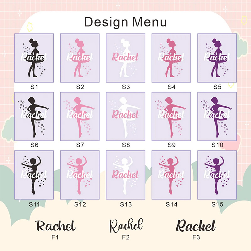 Personalized Ballet Silhouette Dance Bag for Girls Name Backpack Pink Ballet Dance Bag Gymnastic Cheer Girls Christmas Gifts Back To School Gifts