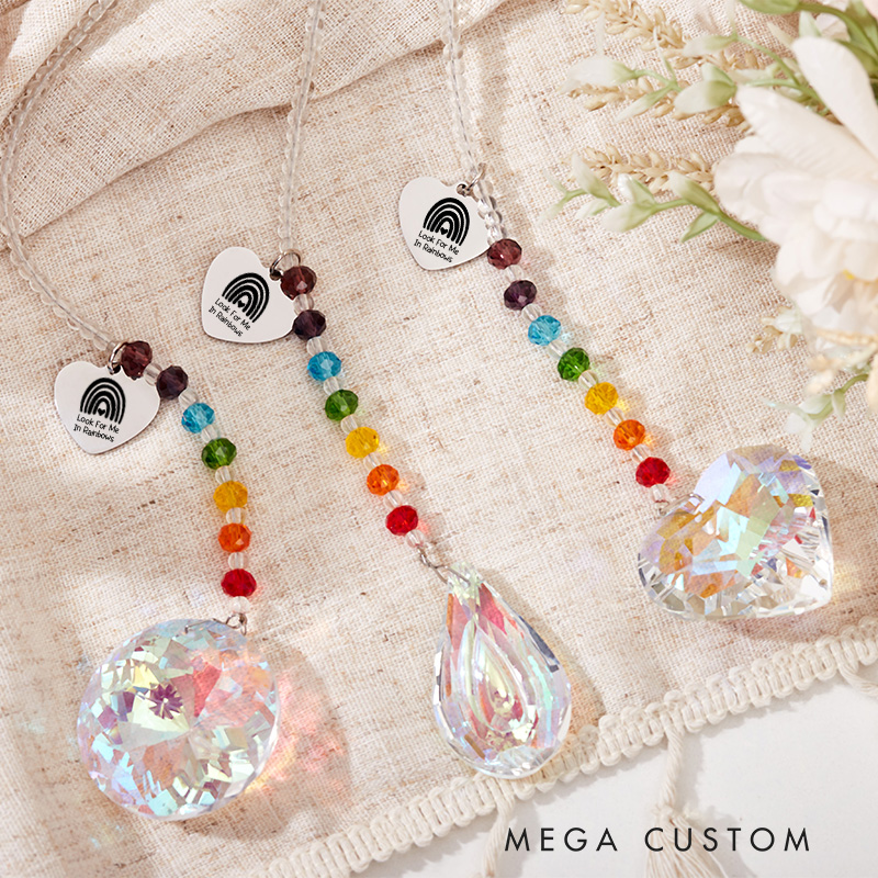 Personalized Memorial Suncatcher Crystal Heart Sun Catcher Sympathy Gift Memorial Gift with Name Prism Suncatcher Funeral Keepsake