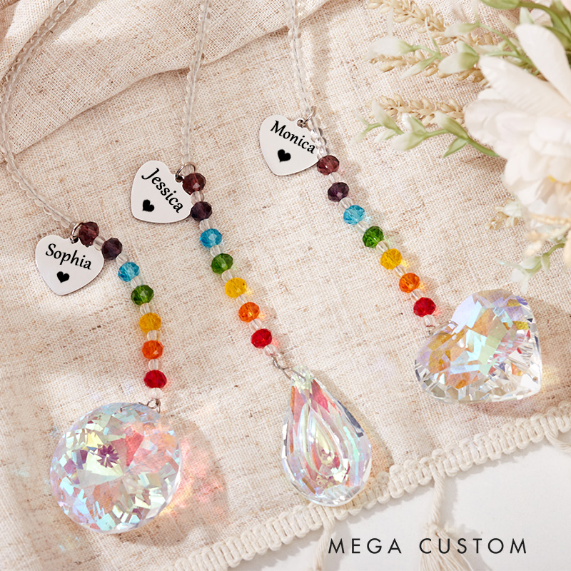 Personalized Memorial Crystal Suncatcher Sympathy Gift for Loss of Loved One Memorial Suncatcher Bereavement Loss of Mother Hanging Ornament