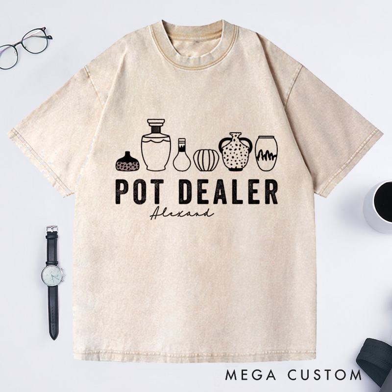 Personalized Funny Pottery Washed T-Shirts Pottery Lover Gift Pottery Gift Ceramics Shirt Pottery Art Shirt