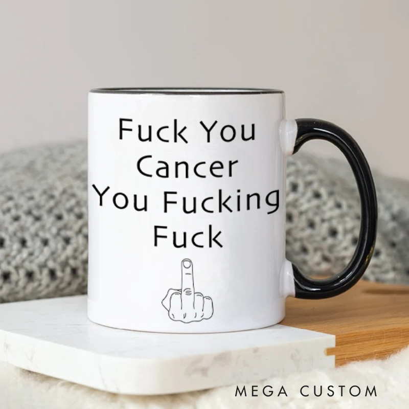 Personalized Bold Cancer Survivor Statement Mug with Motivational and Empowering Quote for Fighters Mugs