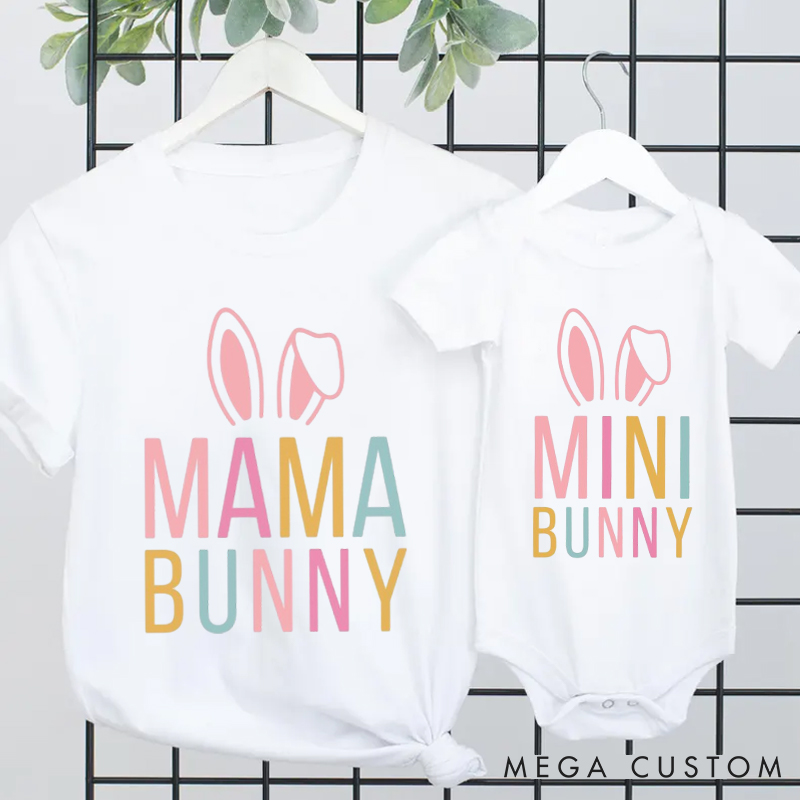 Personalized Mommy And Me Easter Bunny Family Matching Outfit