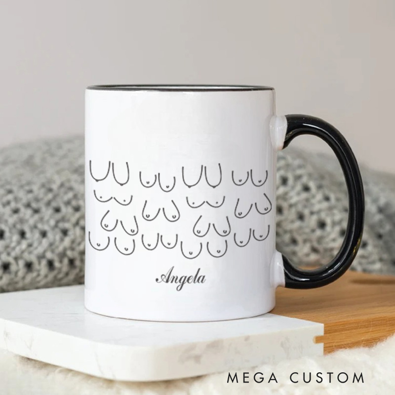 Personalized Breast Cancer Awareness Mug Featuring Symbolic Illustration Mug