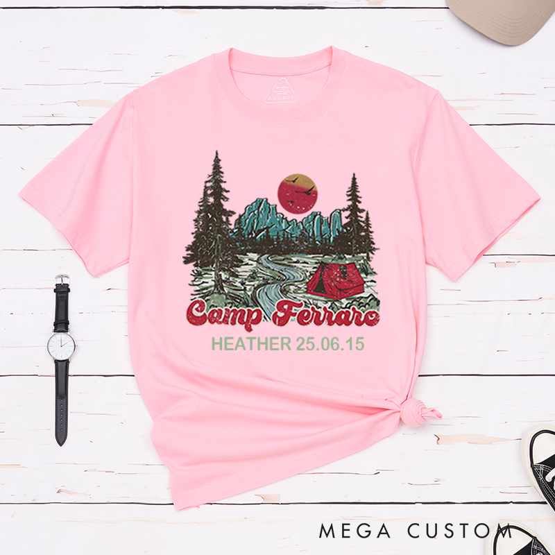 Personalized Vintage Camp Shirts T-Shirt Wild in The Woods Tees Gift for Outdoors Travel Lover