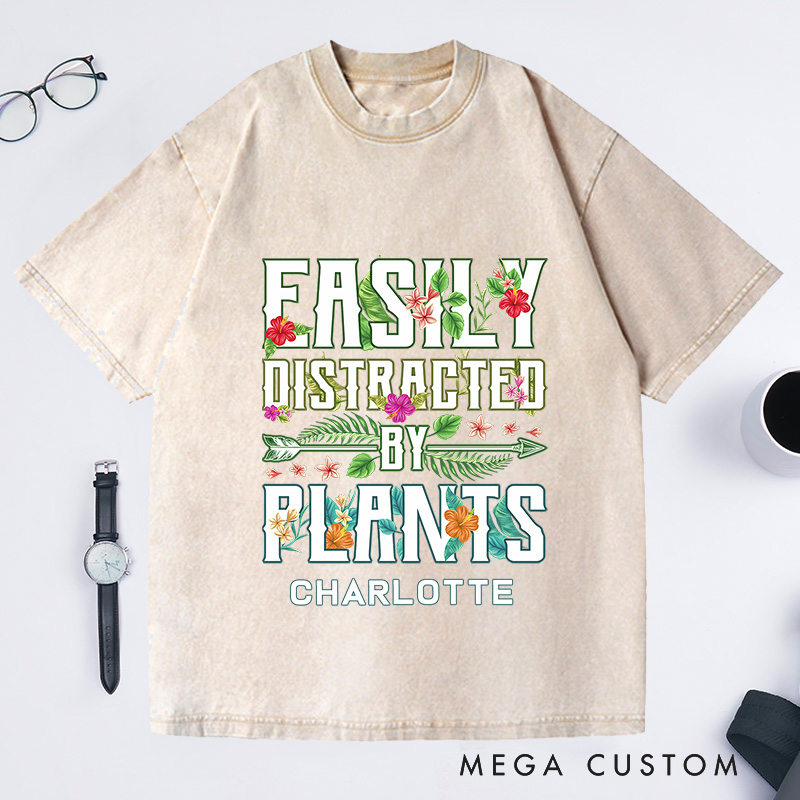 Personalized Gardening Washed T-Shirts Gardener T-Shirt Plant Tee Funny Gardening Shirts Plant Tank Top