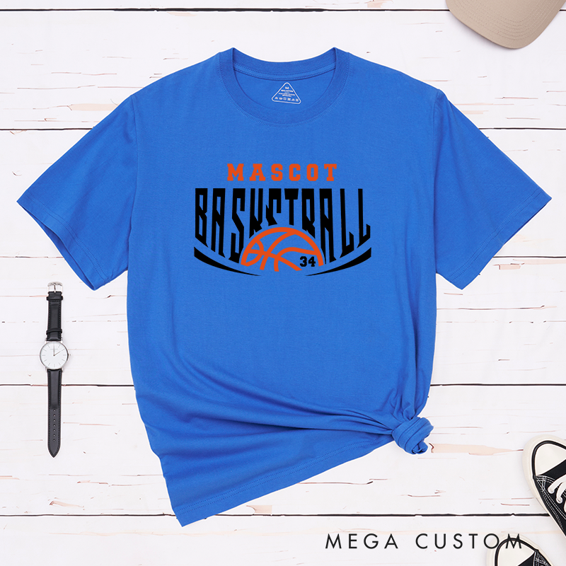 Personalized Basketball T-Shirt with Custom Name and Number for Men and Women