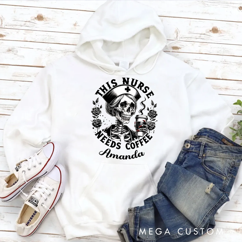 Personalized Hoodies for Nurse This Nurse Needs Coffee Hoodies Appreciation Gift for Nurse
