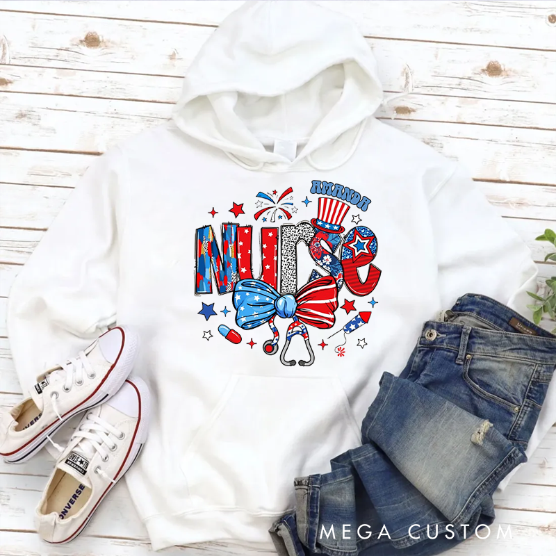 Personalized Hoodies for Nurse Enhanced with Festive Elements Hoodies Appreciation Gift for Nurse