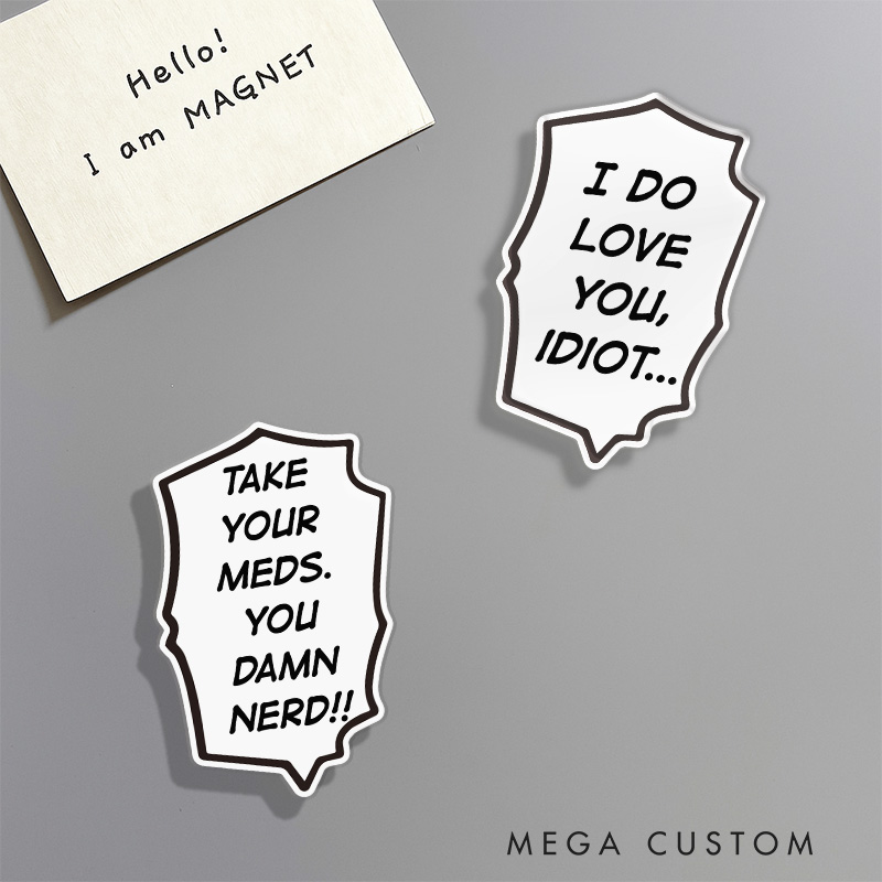 Personalized Anime Manga Message Fridge Magnets Japanese Comic Magnets for Anime Lovers Fridge Decal
