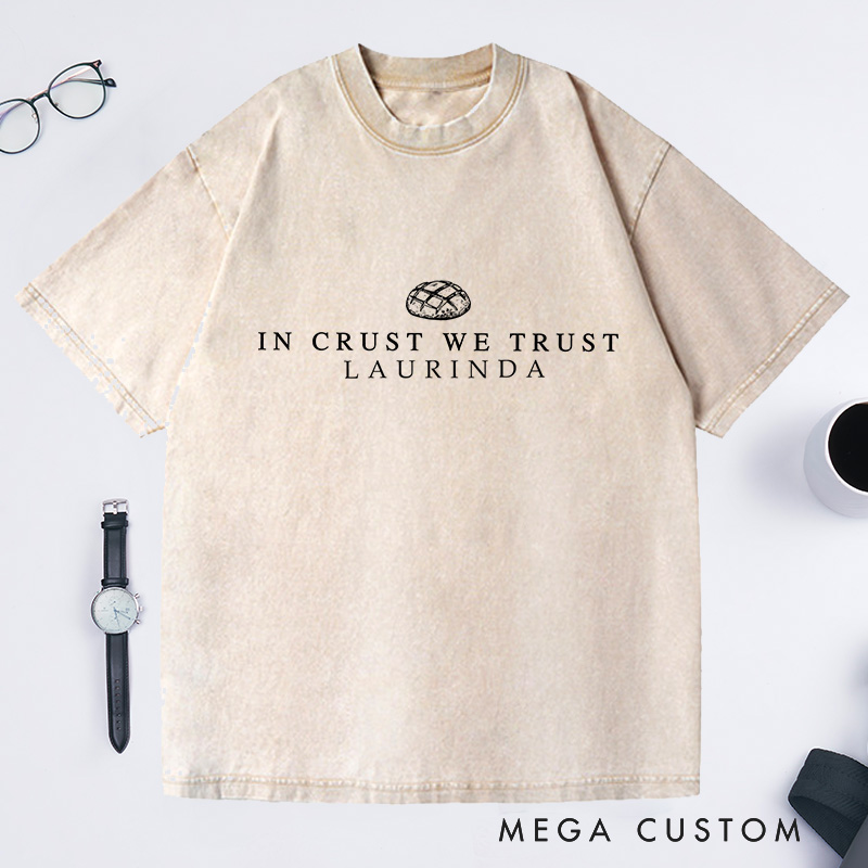 Personalized Funny Baking Washed T-Shirts Sourdough Bread Baker Gift Baking Gift Bread Baking Shirt