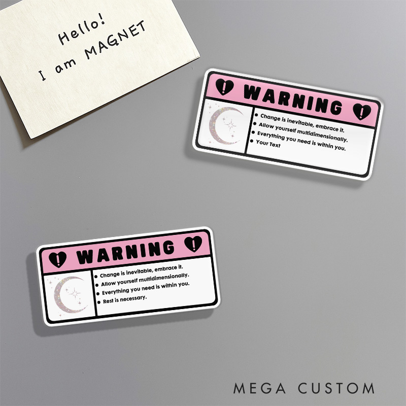 Personalized Anime Kawaii Affirmations Fridge Magnets Warning Decal Magnets Positive Japanese Comic Magnets for Anime Lovers Fridge Decal