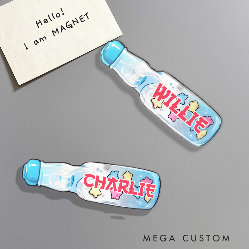 Personalized Star Ramune Fridge Magnets Japanese Manga Comic Magnets for Anime Lovers Fridge Decal