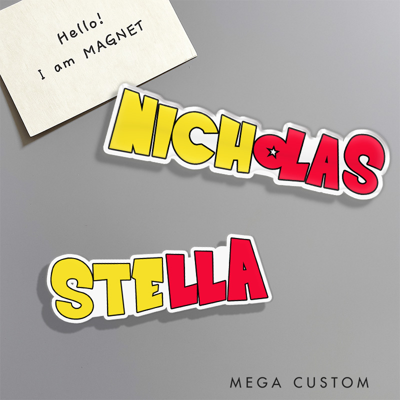 Personalized Dragon Name Anime Fridge Magnets Japanese Manga Comic Magnets for Anime Lovers Fridge Decal