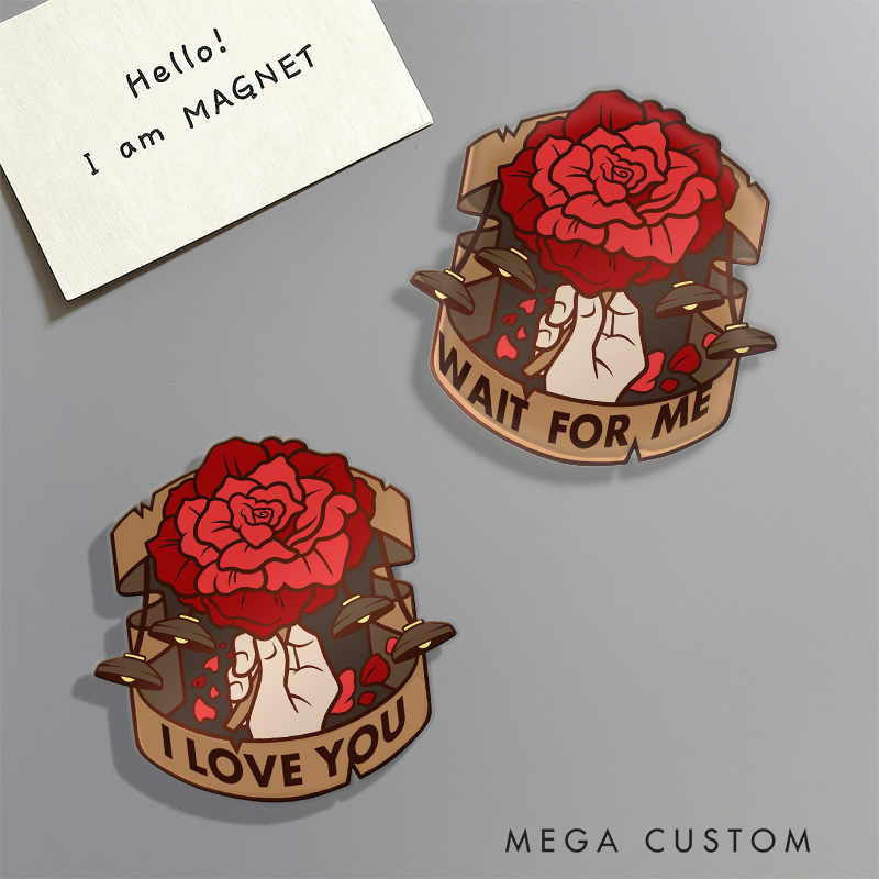 Personalized Wait for Me Fridge Magnets for Musical Lover Magnets Musical Fan Fridge Decal