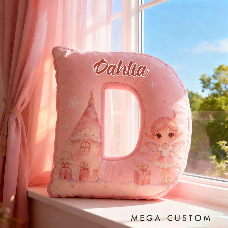 Personalized Letter Pillow Custom Fairy Tale Design Soft Home Decor Perfect Gift For Kids Bedrooms Or Special Occasions Housewarming Gifts