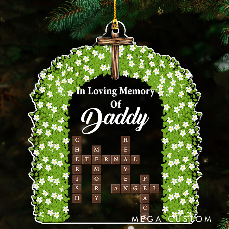 Personalized Acrylic Ornament In Loving Memory Forever Ornament Sympathy Gift for Loss of Loved Ones