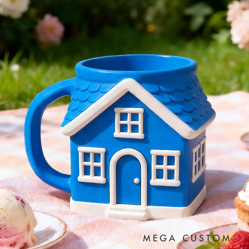 Personalized Pink House Ice Cream Pint Holder Custom New Home Gift Fun Freezer Accessory for Housewarming Unique Kitchen Decor for Kids and Adults