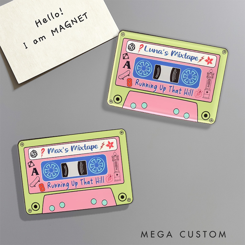 Personalized Mixtape Hill 80s Retro Style Fridge Magnets TV Series Magnets Scary TV Show Fridge Decal Halloween Gifts