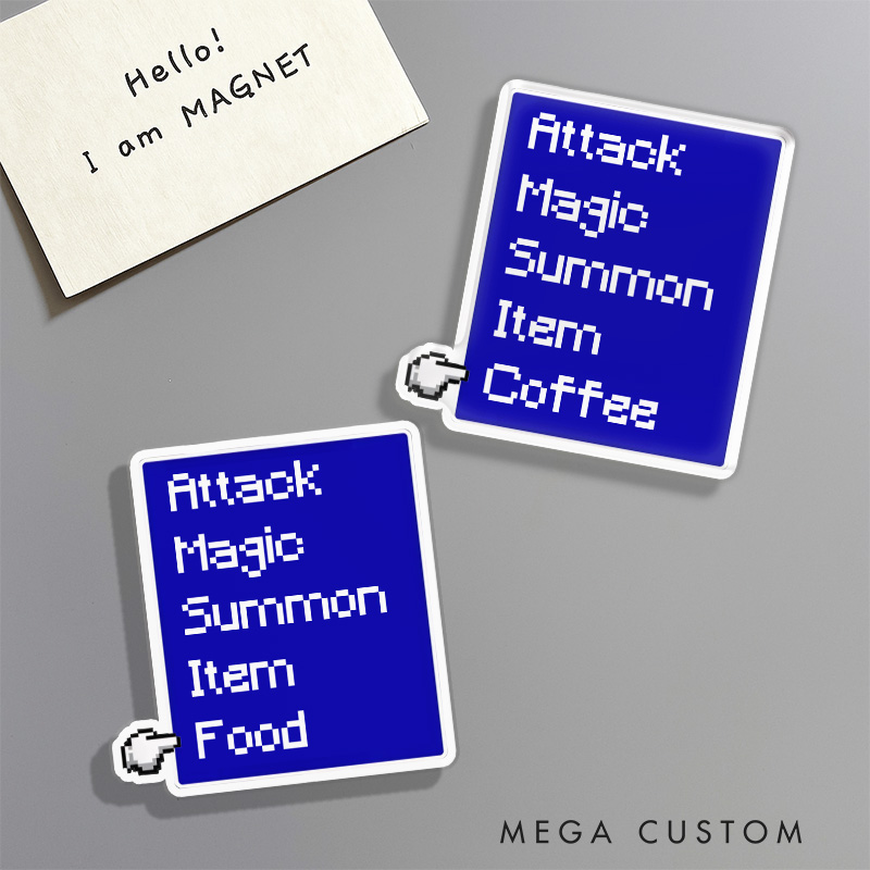 Personalized Fantasy Game Fridge Magnets Operation Menu Video Game Magnets Geek Gaming Nerd Fridge Decal