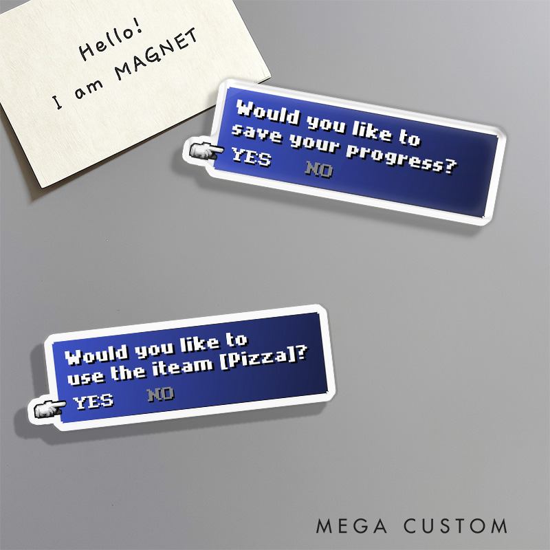 Personalized Fantasy Game Fridge Magnets Save Menu Video Game Magnets Geek Gaming Nerd Fridge Decal