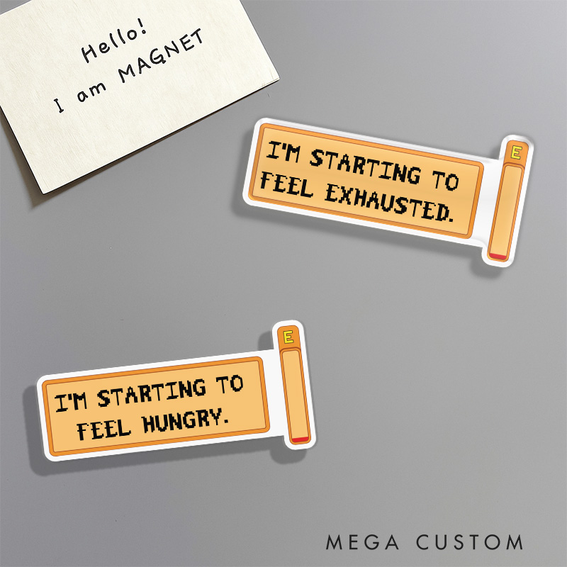Personalized Starting to Feel Exhausted Game Fridge Magnets Farming Gamer Magnets Valley Geek Gaming Nerd Fridge Decal