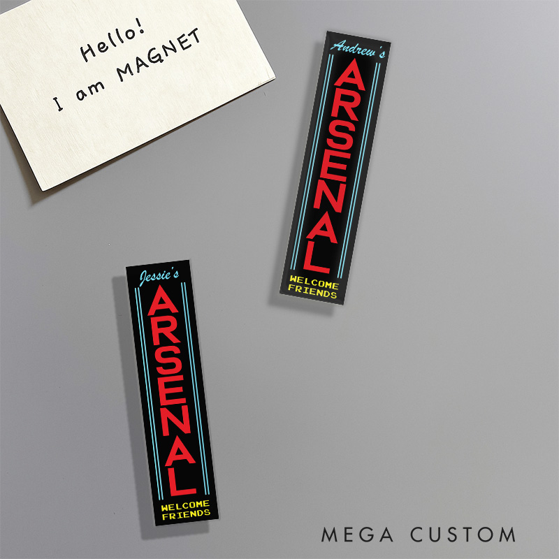 Personalized Arcade Fridge Magnets Video Game Magnets Geek Gaming Nerd Fridge Decal