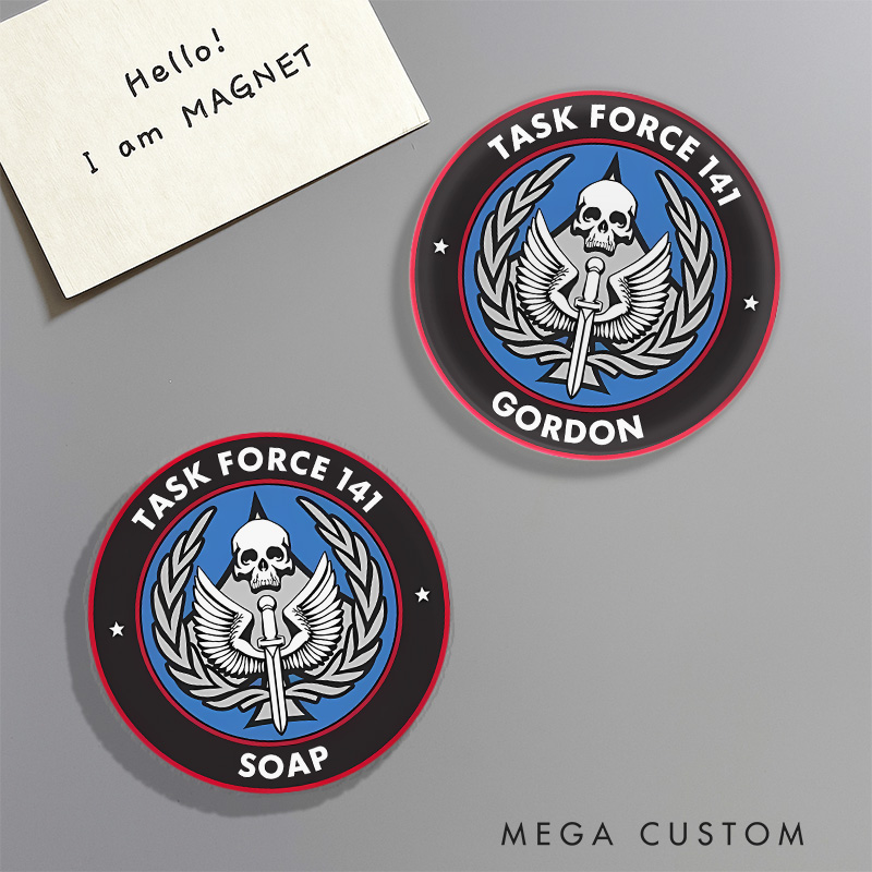 Personalized 141 Morden War of Duty Sign Fridge Magnets Video Game Magnets Geek Gaming Nerd Fridge Decal