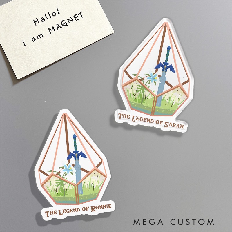 Personalized Master Sword Gamer Fridge Magnets Video Game Magnets Geek Fridge Decal