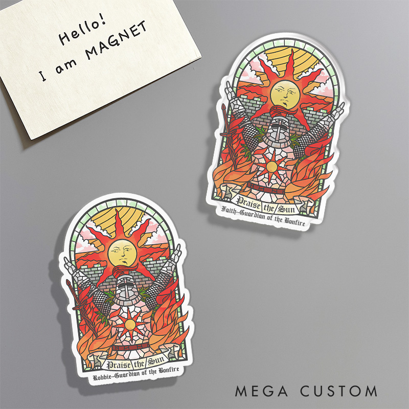 Personalized Praise the Sun Gothic Game Fridge Magnets Video Game Magnets Undead Fridge Decal Halloween