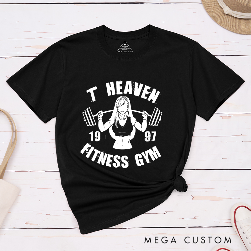 Personalized Empowering Gym T-Shirt with a Strong Person Lifting a Barbell with a Bold and Distressed Graphic for Fitness Enthusiasts Bodybuilders and Gym Lovers