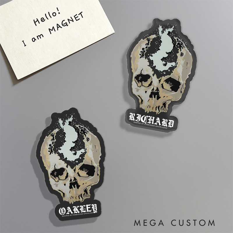 Personalized Madman's Knowledge Gothic Game Fridge Magnets Video Game Magnets Nightmare Hunter Fridge Decal Halloween