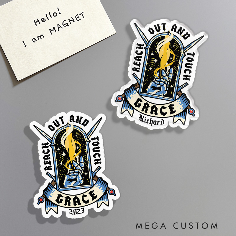 Personalized Reach out and Touch Grace Gothic Game Fridge Magnets Video Game Magnets Undead Fridge Decal Halloween